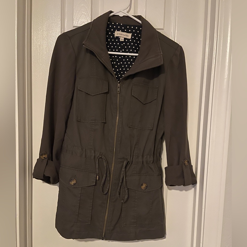NWOT Riplee Knit Sleeve Cargo Jacket - Picture 2 of 3